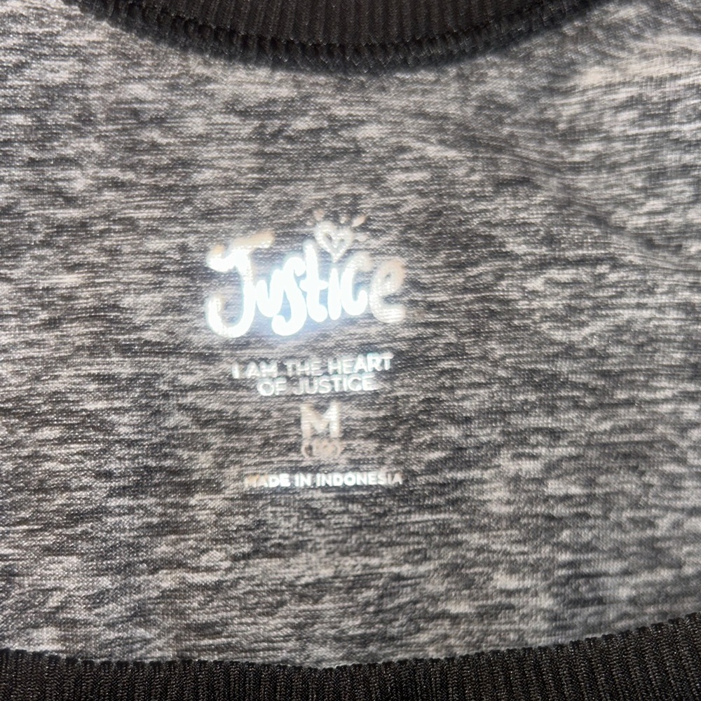 Justice Gray Tank Top with Black Trim - Picture 6 of 7